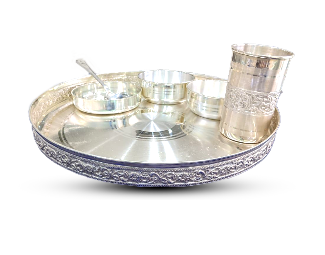 97% Silver Nakkashi 6 Pcs Dinner Set