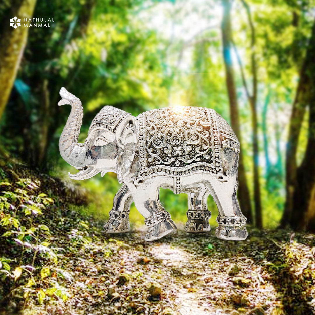 925 Pure Silver Hathi Elephant Idol