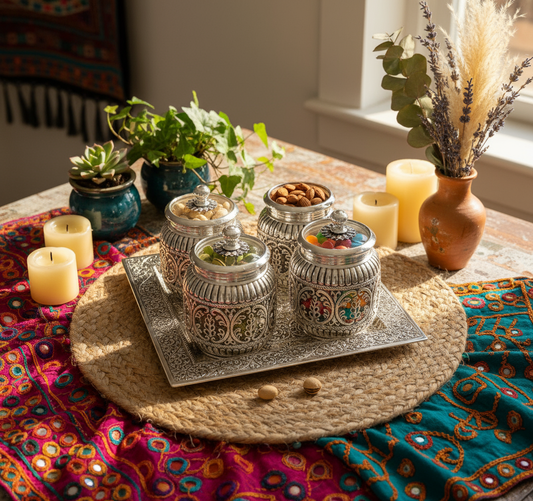 Pure Silver 925 Dryfruit Barni Set